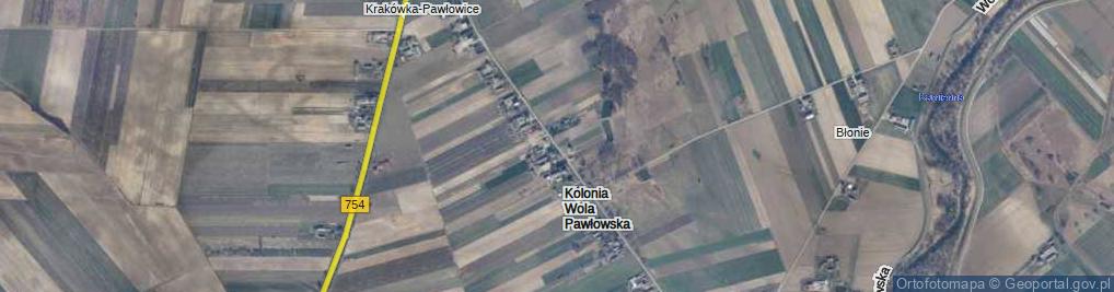 Zdjęcie satelitarne Kolonia Wola Pawłowska ul.